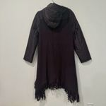 Nic+Zoe  Catalyst Textured Puffy Fringe Coat in Night Shade M Photo 5