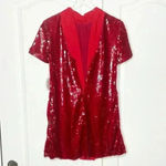 STAUD NWT Mini Ilana Dress Poinsettia Sequins Size XS Photo 7