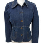 Loft Dark Blue Jean Jacket Photo 0