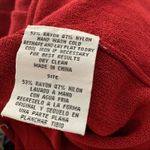 Eileen Fisher  Red Cowl Neck Sweater Top 3/4 Sleeve Photo 3