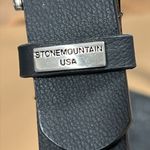 Stone Mountain black leather belt sz small pleather tooled zip up belt bag NWOT Photo 4