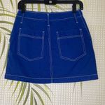 Wild Fable  Blue Denim Mini Skirt white stitching Size 2 Photo 1