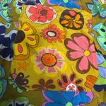 Celia B Floral Print Long Sleeve Button Up Top Medium New Yellow Photo 6