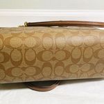 Coach Canvas Crossbody Bag With Signature Logo Brown Gold With Strap Photo 4