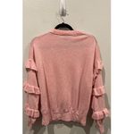 J.Crew Pink Ruffled Long Sleeve Sweater Photo 3