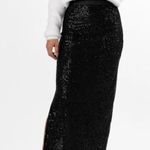 Pink Lily Own The Night Black Sequin Maxi Skirt Photo 0