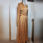 Free People  Kristal Hill Limited Edition 100% SILK Tan Maxi Dress SIZE:6 Photo 1