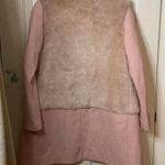 ZARA Pink Wool Fur Peacoat small Photo 4