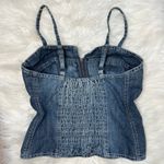 Mudd Y2K Vintage Denim Corset Top Womens Small Bustier Indie Sleaze Cowgirl Zip Photo 2