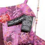 No Boundaries VTG 90s  Cami Mini‎ Dress Purple Boho Beaded Rayon Y2K Floral XS Photo 3