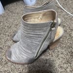 Paul Green  Women's Cayanne Silver Leather Peep Toe Boot Sandal Size US 5.5 UK 3 Photo 2