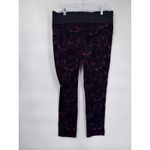One 5 One  Maternity Pants Womens Large Purple Black Velvet Halloween Whimsigoth Photo 4