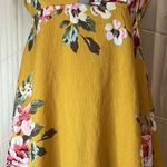 Lulu's Lily Pond Mustard Yellow Floral Print Swing Dress Size XS Photo 0