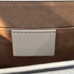 Gucci Sylvie Mini Leather Shoulder Bag, White w/ Red & Blue Sherry Line-Preowned Photo 8