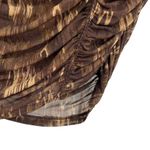 House of Harlow 1960 Ruched Fully Lined Brown & Tan Midi Pencil Skirt Size S Photo 2