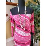 NY & Company Pink and Black tie Work Dress Photo 6