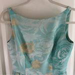 Adrianna Papell  Mint Green Floral Print Jacquard Ball Gown | Size 2 Photo 4