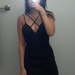 Windsor Black Cross My Heart Backless Bodycon Dress  Photo 0