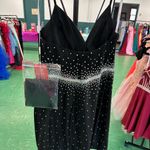 Dancing Queen  Black Mini Dress with Silver Accents Photo 1