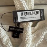 Pretty Little Thing  Crinkle One Shoulder Bikini Top White Small NWT Photo 5