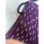 World Market Tunic Dress Boho Hippie Tassel Purple Cold Shoulder Geometric L/XL Size L Photo 4