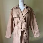 EXPRESS Women's XL Beige Double Breasted Belted Trench Coat NWT Sherpa Lining Photo 1