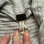 Free People We the Free Lover Rib Thermal Oversized Boho Keyhole Back Gray Small Photo 4