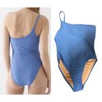 J.Crew Ribbed One-Strap One-Piece Swimsuit NWT Blue Photo 1