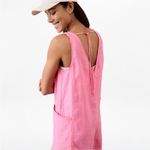 Athleta  Retreat Linen Romper in color Raphanus Pink Sz M Photo 1