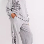 We The Free Free‎ People Movement Heather Grey Joggers Lounge Sweatpants Athleisure NWT Sz L Photo 0