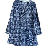 Croft & Barrow  Blue Snowflake Fleece Nightshirt Gown Medium Photo 0