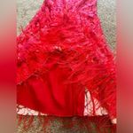 Elie Tahari Pink Feather Embroidered Tulle Midi Dress Photo 6