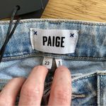 Paige  - Cindy Raw Hem Indigo Velvet Rose High Rise Jeans Ultra Skinny Photo 1