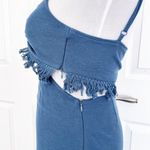 Bonheur D'amour Cutout Fringe Dress in Blue Photo 6