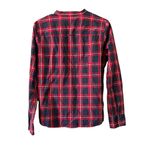 Brooks Brothers Red Fleece Button-down Shirt Women's Size 4 Red Plaid Ruffle Photo 1