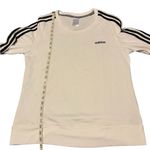 Adidas  Women's Crew Neck Sweatshirt White with Black Stripes Size L Photo 5