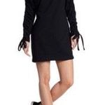 Lush Clothing Lush Black Ruched Drawstring Sleeve Mini Dress Photo 0