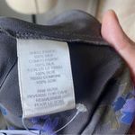 Rebecca Taylor Gray Floral Silk Drop Waist Dress size 4 Long Sleeve Ruffles Photo 4