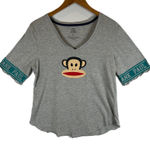 Paul Frank  Monkey Graphic T-Shirt Y2K Womens Large Short Sleeve‎ Gray Top Gray Photo 0