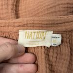Nation Ltd  Gauze V-Neck Blouse Rust Orange 100% Cotton Women’s XL Photo 5