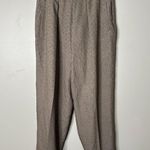 Vintage Casual Corner Pants 14 Houndstooth Plaid Preppy Academia Old Money Wool Brown Photo 0