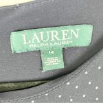 Ralph Lauren LAUREN  Navy Speckled Long Sleeves Tiered  Dress, Size 14 Photo 2
