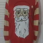 Carbon Christmas Santa Striped Red/Tan Sweater M Holiday Ugly Winter Party Cozy Red Size M Photo 0