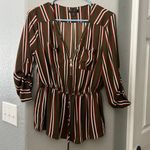 J for Justify Striped V-Neck Tank Blouse with Defined Waist - Size M Photo 0