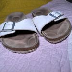 Birkenstock  White‎ Madrid Slide Sandals with Buckle Sz 39 Photo 1