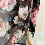 Rainbow Y2K Sheer Floral Maxi Duster L/XL Black Size L Photo 3