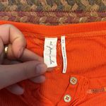 Urban Outfitters  ORANGE WAFFLE KNIT HENLEY LONG SLEEVE CROP TOP Photo 3