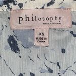 Philosophy Long Sleeve Lightweight Semi Sheer Floral V-Neck Blouse Size XS Photo 4