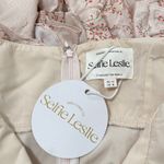 Selfie Leslie  Flower Child Bust Tie Ruffle Trim Dress Floral Champagne size M Photo 6