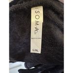 Soma Women's XXL Luxe Sparkle Short Robe Porcelain Blush SOFT & COZY Black Size L Photo 4